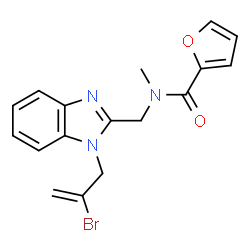 ChemSpider 2D Image | N-{[1-(2-Bromo-2-propen-1-yl)-1H-benzimidazol-2-yl]methyl}-N-methyl-2-furamide | C17H16BrN3O2