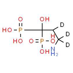 ChemSpider 2D Image | [3-Amino-1-hydroxy(2,3,3-~2~H_3_)-1,1-propanediyl]bis(phosphonic acid) | C3H8D3NO7P2