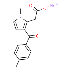 ChemSpider 2D Image | Sodium [1-methyl-3-(4-methylbenzoyl)-1H-pyrrol-2-yl]acetate | C15H14NNaO3