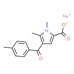 ChemSpider 2D Image | Sodium 1,5-dimethyl-4-(4-methylbenzoyl)-1H-pyrrole-2-carboxylate | C15H14NNaO3