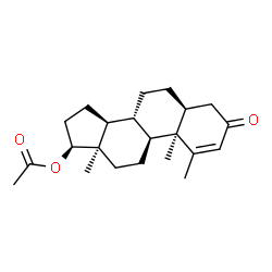 ChemSpider 2D Image | (5alpha,10alpha,13alpha,17beta)-1-Methyl-3-oxoandrost-1-en-17-yl acetate | C22H32O3