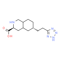 ChemSpider 2D Image | (3S,6R)-6-[2-(2H-Tetrazol-5-yl)ethyl]decahydro-3-isoquinolinecarboxylic acid | C13H21N5O2