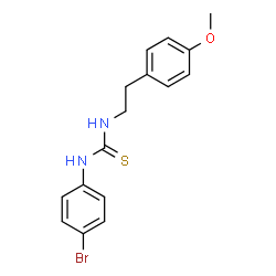 ChemSpider 2D Image | 1-(4-Bromophenyl)-3-[2-(4-methoxyphenyl)ethyl]thiourea | C16H17BrN2OS