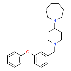 ChemSpider 2D Image | 1-[1-(3-Phenoxybenzyl)-4-piperidinyl]azepane | C24H32N2O