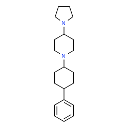 ChemSpider 2D Image | 1-(4-Phenylcyclohexyl)-4-(1-pyrrolidinyl)piperidine | C21H32N2