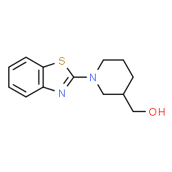 ChemSpider 2D Image | [1-(1,3-Benzothiazol-2-yl)-3-piperidinyl]methanol | C13H16N2OS