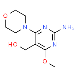ChemSpider 2D Image | (2-amino-4-methoxy-6-morpholinopyrimidin-5-yl)methanol | C10H16N4O3