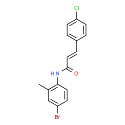 ChemSpider 2D Image | (2E)-N-(4-Bromo-2-methylphenyl)-3-(4-chlorophenyl)acrylamide | C16H13BrClNO