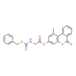 ChemSpider 2D Image | 1-Methyl-6-oxo-6H-benzo[c]chromen-3-yl N-[(benzyloxy)carbonyl]glycinate | C24H19NO6