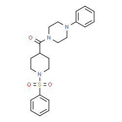 ChemSpider 2D Image | (4-Phenyl-1-piperazinyl)[1-(phenylsulfonyl)-4-piperidinyl]methanone | C22H27N3O3S
