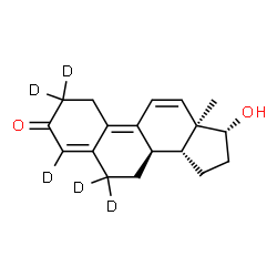 ChemSpider 2D Image | (8alpha,13alpha,14beta,17alpha)-17-Hydroxy(2,2,4,6,6-~2~H_5_)estra-4,9,11-trien-3-one | C18H17D5O2