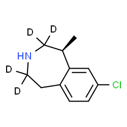 ChemSpider 2D Image | (1S)-8-Chloro-1-methyl(2,2,4,4-~2~H_4_)-2,3,4,5-tetrahydro-1H-3-benzazepine | C11H10D4ClN