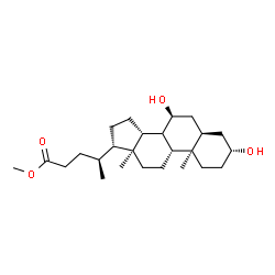ChemSpider 2D Image | Methyl (3alpha,5alpha,7beta,8xi,9beta,10alpha,13alpha,14beta,17alpha,20S)-3,7-dihydroxycholan-24-oate | C25H42O4