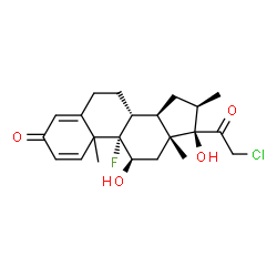 ChemSpider 2D Image | (8alpha,9beta,10xi,11alpha,13alpha,14beta,16alpha)-21-Chloro-9-fluoro-11,17-dihydroxy-16-methylpregna-1,4-diene-3,20-dione | C22H28ClFO4