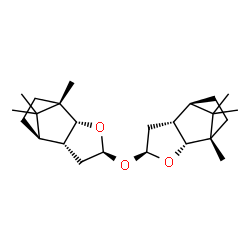 ChemSpider 2D Image | (1S,2R,4S,6R,7R,1'S,2'R,4'S,6'R,7'R)-4,4'-Oxybis(1,10,10-trimethyl-3-oxatricyclo[5.2.1.0~2,6~]decane) | C24H38O3