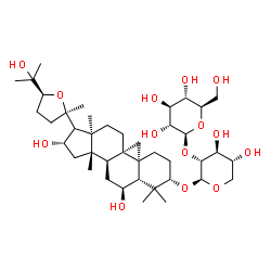 ChemSpider 2D Image | (3beta,6alpha,9beta,16beta,17xi,20R,24S)-6,16,25-Trihydroxy-20,24-epoxy-9,19-cyclolanostan-3-yl 2-O-beta-D-glucopyranosyl-beta-D-xylopyranoside | C41H68O14