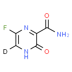 ChemSpider 2D Image | 6-Fluoro-3-oxo(5-~2~H)-3,4-dihydro-2-pyrazinecarboxamide | C5H3DFN3O2