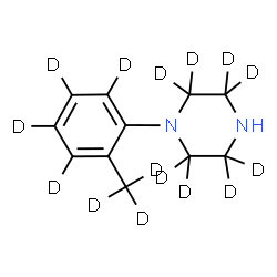 ChemSpider 2D Image | 1-[2-(~2~H_3_)Methyl(~2~H_4_)phenyl](2,2,3,3,5,5,6,6-~2~H_8_)piperazine | C11HD15N2