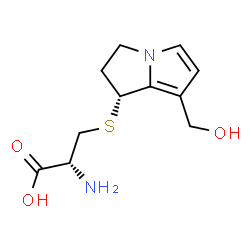 ChemSpider 2D Image | S-[(1R)-7-(Hydroxymethyl)-2,3-dihydro-1H-pyrrolizin-1-yl]-L-cysteine | C11H16N2O3S