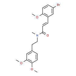ChemSpider 2D Image | (2E)-3-(5-Bromo-2-methoxyphenyl)-N-[2-(3,4-dimethoxyphenyl)ethyl]-N-methylacrylamide | C21H24BrNO4