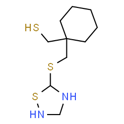 ChemSpider 2D Image | {1-[(1,2,4-Thiadiazolidin-5-ylsulfanyl)methyl]cyclohexyl}methanethiol | C10H20N2S3