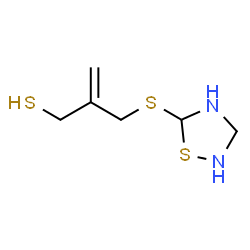 ChemSpider 2D Image | 2-[(1,2,4-Thiadiazolidin-5-ylsulfanyl)methyl]-2-propene-1-thiol | C6H12N2S3