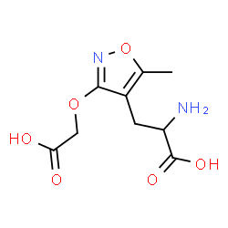 ChemSpider 2D Image | 3-[3-(Carboxymethoxy)-5-methyl-1,2-oxazol-4-yl]alanine | C9H12N2O6