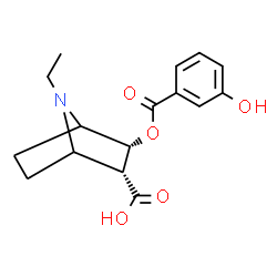 ChemSpider 2D Image | (2R,3R)-7-Ethyl-3-[(3-hydroxybenzoyl)oxy]-7-azabicyclo[2.2.1]heptane-2-carboxylic acid | C16H19NO5