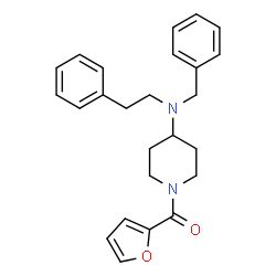 ChemSpider 2D Image | {4-[Benzyl(2-phenylethyl)amino]-1-piperidinyl}(2-furyl)methanone | C25H28N2O2