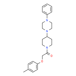 ChemSpider 2D Image | 2-(4-Methylphenoxy)-1-[4-(4-phenyl-1-piperazinyl)-1-piperidinyl]ethanone | C24H31N3O2