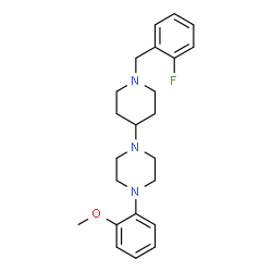 ChemSpider 2D Image | 1-[1-(2-Fluorobenzyl)-4-piperidinyl]-4-(2-methoxyphenyl)piperazine | C23H30FN3O