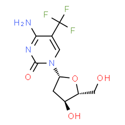 ChemSpider 2D Image | 5-Trifluoromethyl-2'-deoxycytidine | C10H12F3N3O4