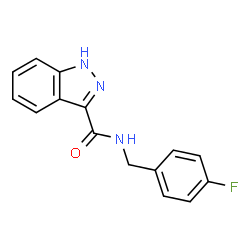 ChemSpider 2D Image | N-(4-Fluorobenzyl)-1H-indazole-3-carboxamide | C15H12FN3O