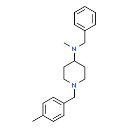 ChemSpider 2D Image | N-Benzyl-N-methyl-1-(4-methylbenzyl)-4-piperidinamine | C21H28N2