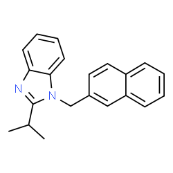 ChemSpider 2D Image | 2-Isopropyl-1-(2-naphthylmethyl)-1H-benzimidazole | C21H20N2