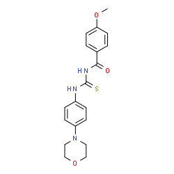 ChemSpider 2D Image | 3-(4-METHOXYBENZOYL)-1-[4-(MORPHOLIN-4-YL)PHENYL]THIOUREA | C19H21N3O3S