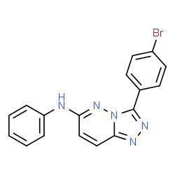 ChemSpider 2D Image | 3-(4-Bromophenyl)-N-phenyl[1,2,4]triazolo[4,3-b]pyridazin-6-amine | C17H12BrN5