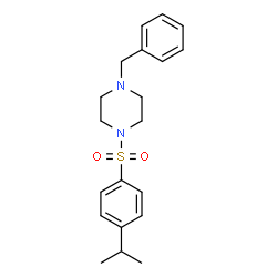 ChemSpider 2D Image | 1-Benzyl-4-[(4-isopropylphenyl)sulfonyl]piperazine | C20H26N2O2S