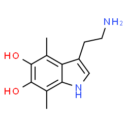 ChemSpider 2D Image | 4,7-Dimethyl-5,6-dihydroxytryptamine | C12H16N2O2