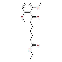 ChemSpider 2D Image | Ethyl 7-(2,6-dimethoxyphenyl)-7-oxoheptanoate | C17H24O5