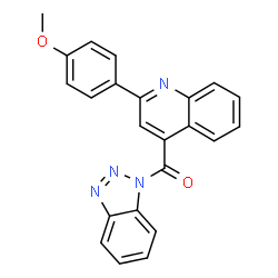 ChemSpider 2D Image | 1H-Benzotriazol-1-yl[2-(4-methoxyphenyl)-4-quinolinyl]methanone | C23H16N4O2