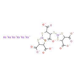 ChemSpider 2D Image | UNII:VFV49ULL8Q | C12H6Na6O12S6Sb2