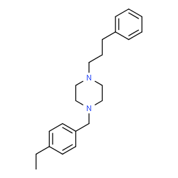 ChemSpider 2D Image | 1-(4-Ethylbenzyl)-4-(3-phenylpropyl)piperazine | C22H30N2