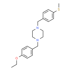 ChemSpider 2D Image | 1-(4-Ethoxybenzyl)-4-[4-(methylsulfanyl)benzyl]piperazine | C21H28N2OS