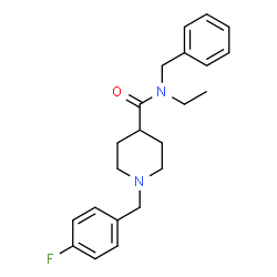 ChemSpider 2D Image | N-Benzyl-N-ethyl-1-(4-fluorobenzyl)-4-piperidinecarboxamide | C22H27FN2O