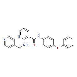 ChemSpider 2D Image | N-(4-Phenoxyphenyl)-2-[(4-pyridinylmethyl)amino]nicotinamide | C24H20N4O2