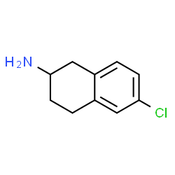 ChemSpider 2D Image | 6-Chloro-2-aminotetralin | C10H12ClN