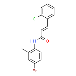 ChemSpider 2D Image | (2E)-N-(4-Bromo-2-methylphenyl)-3-(2-chlorophenyl)acrylamide | C16H13BrClNO
