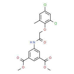 ChemSpider 2D Image | Dimethyl 5-{[(2,4-dichloro-6-methylphenoxy)acetyl]amino}isophthalate | C19H17Cl2NO6