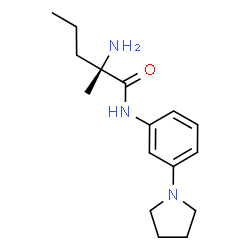 ChemSpider 2D Image | 2-Methyl-N-[3-(1-pyrrolidinyl)phenyl]-L-norvalinamide | C16H25N3O
